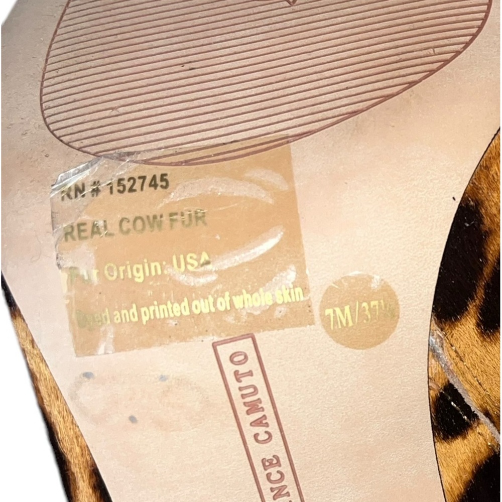 VINCE CAMUTO NANDI2 LEOPARD BOOTIES NWOB Size 7 M - Picture 5 of 9